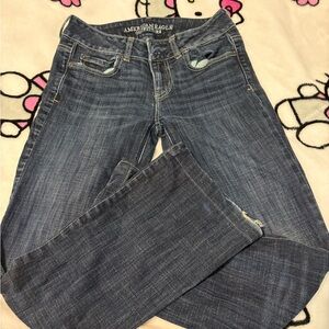 American Eagle Outfitters Women's Dark Blue Bootcut Jeans